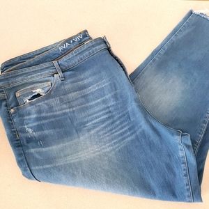 Ava & Viv Boyfriend Crop Jean Size 26W